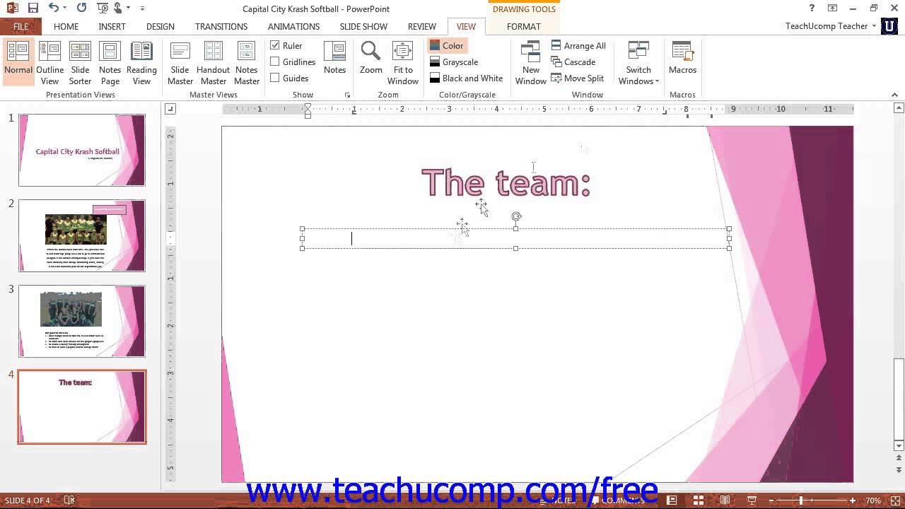 PowerPoint 2013 Tutorial Using Tabs Microsoft Training Lesson 4.6 - YouTube