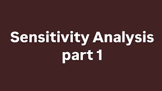 Sensitivity range for objective function coefficient