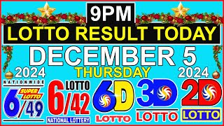 Lotto Result Today 9pm December 5 2024 PCSO