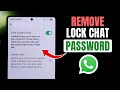 How to Remove Locked Chat Password on WhatsApp! [Turn OFF Secret Code]