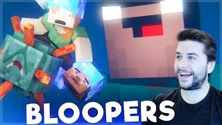 😂REACTING TO FUNNY OCEAN MONUMENT BLOOPERS! Minecraft Animations!😂