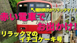 【種別】特別貸切イベント電車　「赤い電車でお出かけ! リラックマのイチゴケーキ号」【リラックマ】