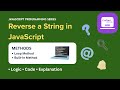 Reverse a String in JavaScript | Coding Interview Question for Beginners