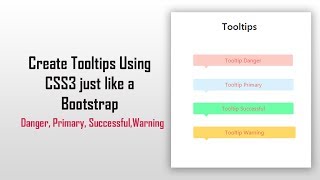 Tooltips Using HTML and CSS - Creating Design Tutorial