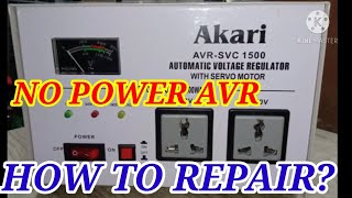 HOW TO REPAIR NO POWER AKARI AVR