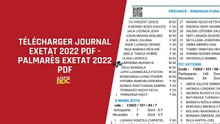 Télécharger journal Exetat 2022 PDF - Palmarès Exetat 2022 PDF