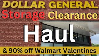 Dollar General Storage Container Haul and 90% off Valentines Walmart Haul