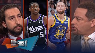 Kings beat Warriors, Nick lights the beam, Warriors dynasty over? | NBA | FIRST