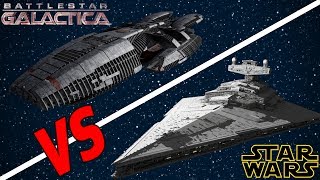 Imperial II Star Destroyer vs the Battlestar Galactica | Star Wars: Who Would Win