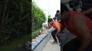 Most coconuts smashed with one hand in one minute - 122 by Abheesh P. Dominic 🥥