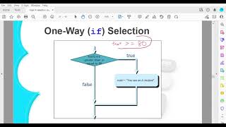 topic 4 : One-way if statement
