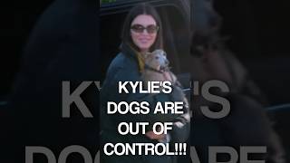 Kylie's K9 Pack Out Of Control!🐶😂Dog Walk Gone Wild! #shorts #kendalljenner #kyliejenner #kardashian