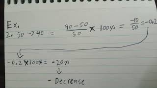 Finding the rate of increase/decrease ( business math edition )
