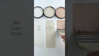 Beautiful Paint Combo: BM Linen White, BM Manchester Tan, BM Groundhog Day. #paintcolor