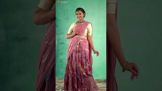 Traditional Wear Readymade Pattu Half and Half Saree langa davani - Shivangi