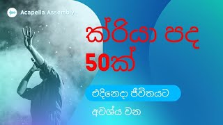 එදිනෙදා ජීවිතයට අවශ්‍ය වන ක්‍රියා පද 50 ක්.