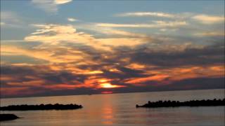 瀬波温泉の夕日(2015年11月5日)