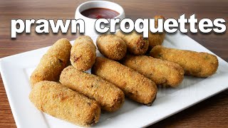 Prawn Croquettes Recipe | Easy Party Snack Recipes | Quick Prawn Snacks