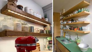 +479 iDEAS de REPISAS FLOTANTES para COCINA que se ven muy bien y son super útiles para organizar