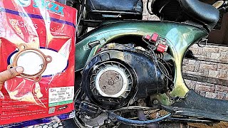 Bajaj Chetak 2-Stroke | Head Gasket Change and Cylinder Head Decarbonizing | Malayalam