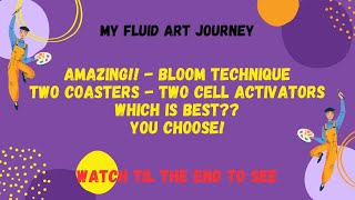 #89 Fluid Art Coaster Experiment: Bloom Technique with Floetrol vs Mont Marte Supercell #fluidart