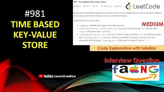 Time Based Key-Value Store | LeetCode 981 | Three Solution | Java @LearnOverflow