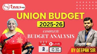 Complete Analysis \u0026 Highlights of Union Budget 2025 | UPSC Economy | #economy #budget2025