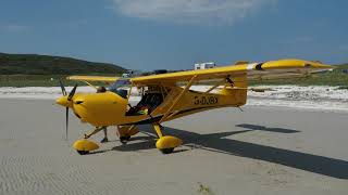 Landing on Barra Beach, Hebrides (EuroFOX iS).