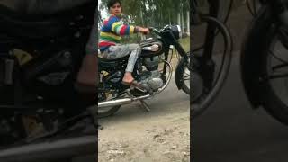 Motorcycle Kick back #shorts #shortvideos #kickstart #gonewrong #royalenfield