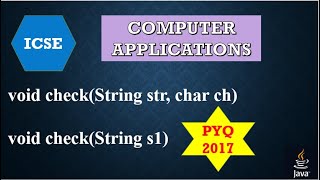 ICSE-2017-Function Overloading||Functions and Constructors