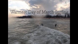 Warmest day of March surfing ever seen!  4K on Lake Ontario!!!!!!!