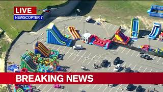 3 injured after bounce house blew away at carnival