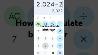 How to calculate birth year #motivation #time #age #birthday #2024shorts #viralvideo #trending