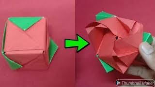 How To Make an Origami Magic Rose Cube | LATEST 2019|