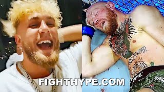 JAKE PAUL REACTS TO CONOR MCGREGOR KNOCKED OUT BY DUSTIN POIRIER; BUSTS OUT LAUGHING WITH $10K OFFER