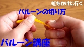 【バルーンアート講座】バルーンの切り方【Tips】 How to cut the balloon.