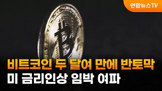 비트코인 2달여만에 반토막…미 금리인상 임박 여파 / 연합뉴스TV (YonhapnewsTV)