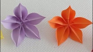 Origami Flower Carambola | origami tulip tutorial |  folding paper tutorial