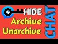 Hide, Archive & Unarchive Chats || Secret Conversation on Messenger on Mobile