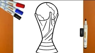 HOW TO DRAW THE WORLD CUP TROPHY | AP SKETCHING