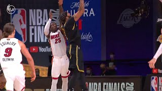 Kendrick Nunn blocks Anthony Davis | Game 2 | Lakers vs Heat