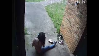 caught on cam : a tweaker outside my door