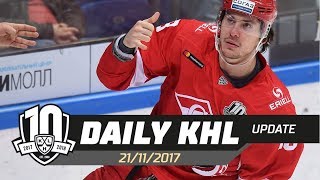 Daily KHL Update - November 21st, 2017 (English)