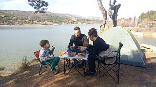 GÖL KENARINDA  KAMP YAPTIK / we camped by the lake #çadırkamp  #kampvideoları #kamp #camping