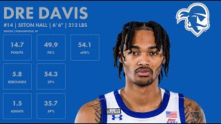 Dre Davis - Seton Hall - 2023-24 Transfer Portal Highlights