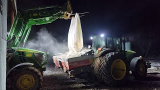 Zdążyć przed sąsiadem! John Deere \u0026 Kverneland Exacta nocne rozsiewanie wapna