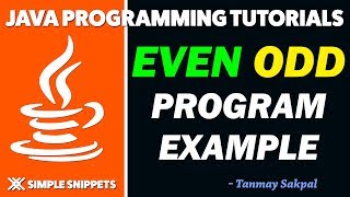 Java Program : Find whether a number is Even or Odd | Java programming tutorial for Beginners