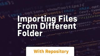 importing files from different folder