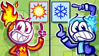WEATHERmate gets it WRONG?! 🤔❄️🔥| Animated Cartoons Characters | Animated Short