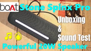 boAt Stone Spinx Pro Unboxing \u0026 Review   Powerful 20W Bluetooth Speaker with RGB Lights!